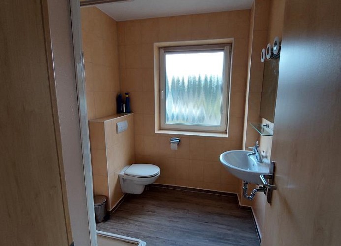 freundliches Tageslicht-Bad mit Dusche im EG