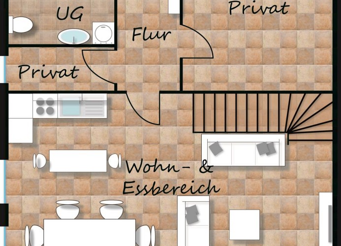 Grundriss des Erdgeschosses