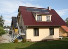 Seitenansicht des Hauses