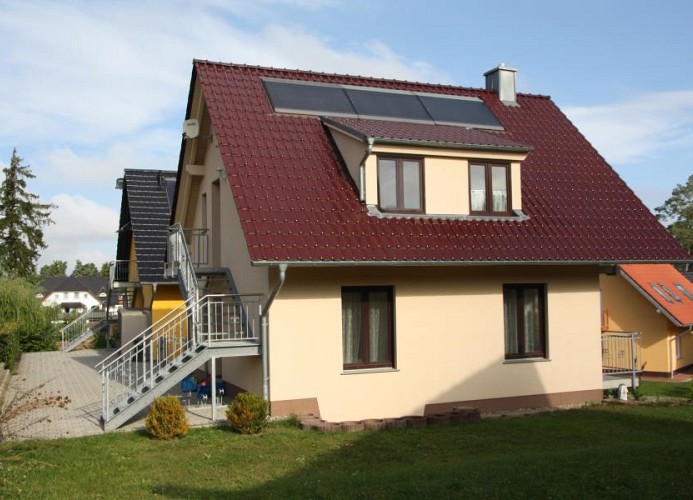 Seitenansicht des Hauses