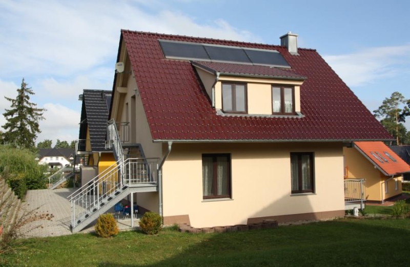 Seitenansicht des Hauses