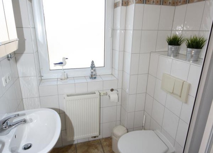freundliches Tageslicht-Bad mit Dusche