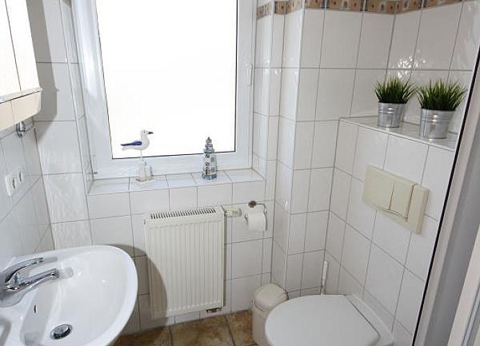 freundliches Tageslicht-Bad mit Dusche