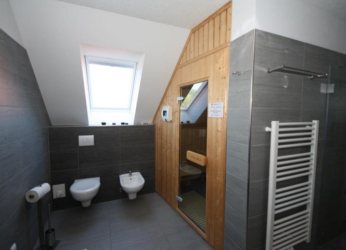 modernes Badezimmer mit Sauna