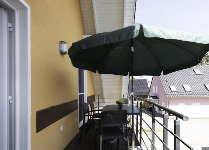 Verweilen Sie auf dem Balkon ...