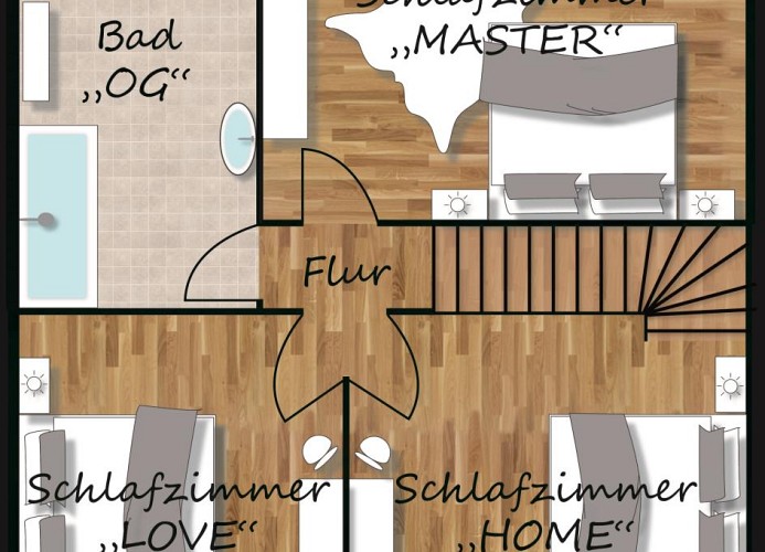 Grundriss 1. Etage